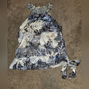 Cache Size 6 Dressy Halter Style Tank Top Blouse